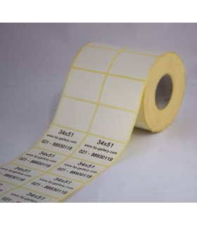 برچسب کاغذی دو ردیفه پرینتر لیبل زن Paper Label 34x51